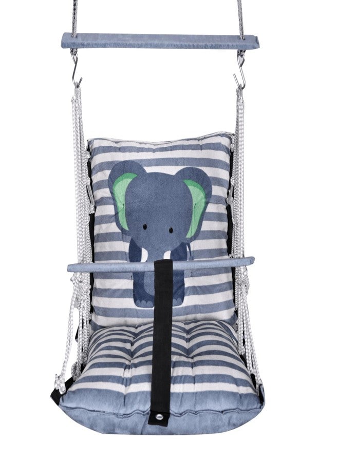 Windson Craft® Cotton Baby Swing for Kids jhula 1-5 Years Swings Cradle Chair uyyala New Born Baby Gifts Foldable and Washable with Safety Belt, Home & Garden (New Elephant) - Image 3