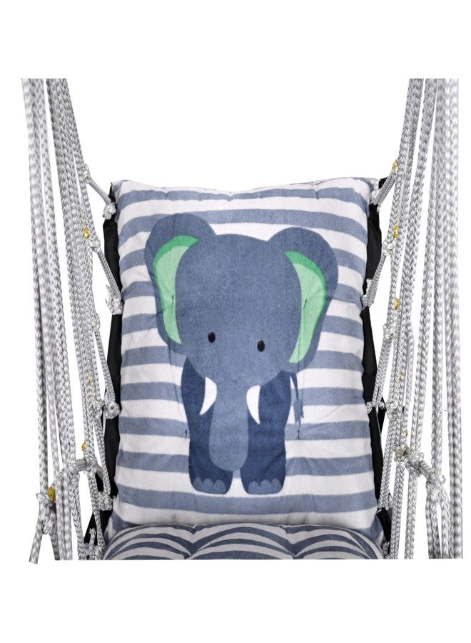Windson Craft® Cotton Baby Swing for Kids jhula 1-5 Years Swings Cradle Chair uyyala New Born Baby Gifts Foldable and Washable with Safety Belt, Home & Garden (New Elephant) - Image 4