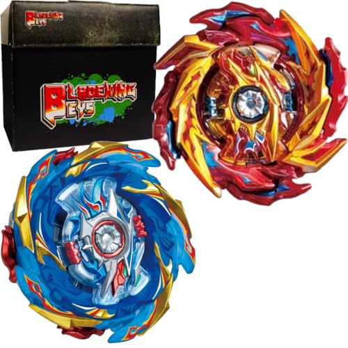 BLADEKING BEYS Random Booster Pack- B174R Hyperion Burn +B174B Helios Volcano + Toy Storage Box - Image 1