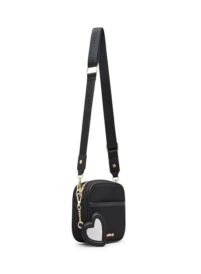 Madden Girl Charlotte Camera Crossbody Bag, Black - Image 2