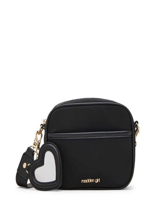 Madden Girl Charlotte Camera Crossbody Bag, Black - Image 1
