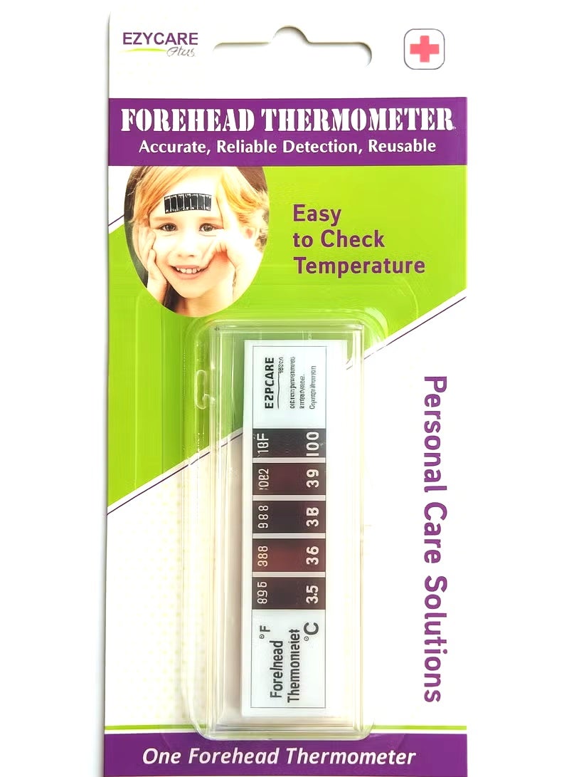 Kids Thermometer Strip for Fever for Baby and Toddler, Celsius & Fahrenheit, Reusable, Home & Travel