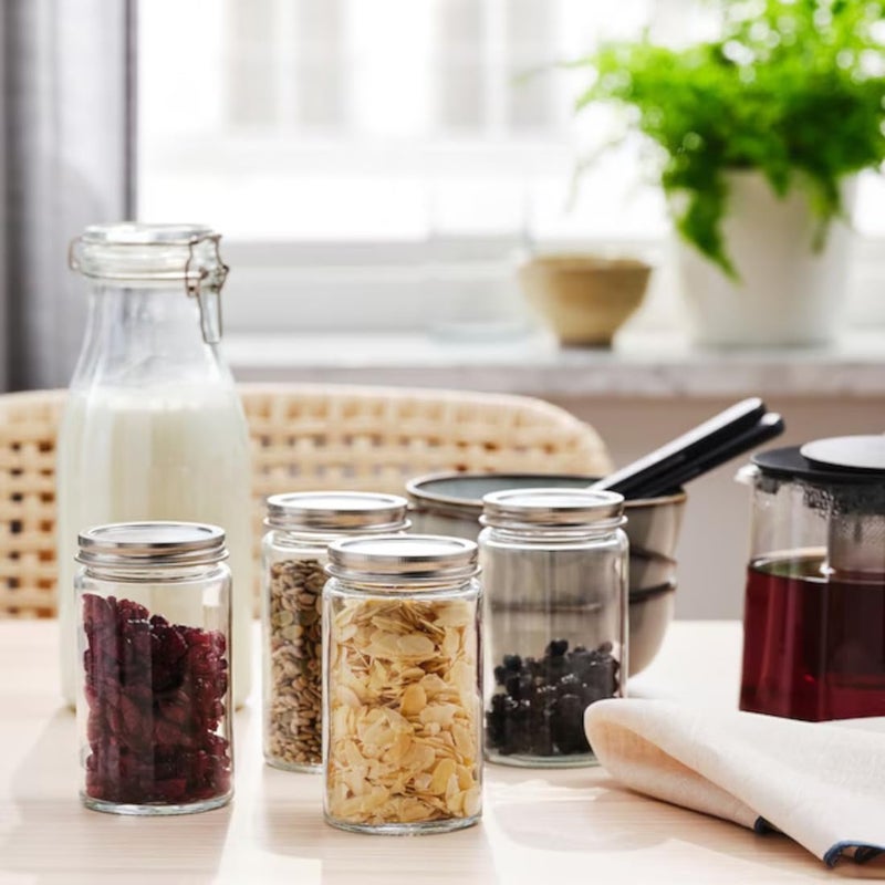 Graidient span ikeaCITRONHAJ Spice jar clear glassstainless steel 35 cl 12 oz - Image 4