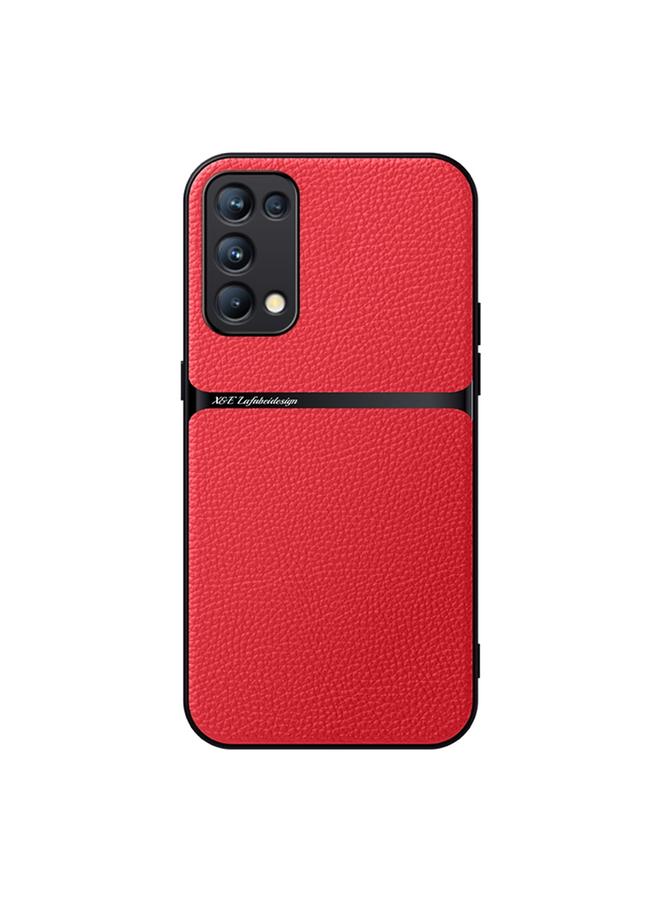 S-TOP Case For OPPO Reno5 Pro Litchi Leather Magnetic Full Coverage Shockproof Phone Case - Image 1