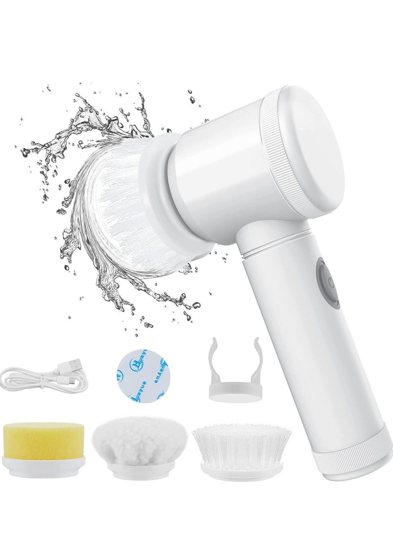 Electric Spin Scrubber Rechargeable Cleaning Tools,Grout Brush, Electric Cleaning Brush with 3 Brush Heads,Electric Scrubber Suitable for Bathroom Wall Tiles Floor Bathtub Kitchen  - Image 1
