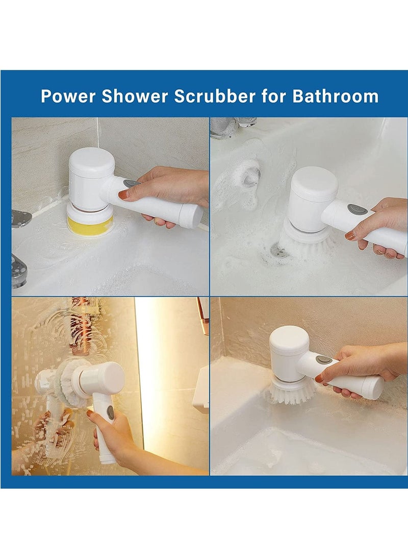 Electric Spin Scrubber Rechargeable Cleaning Tools,Grout Brush, Electric Cleaning Brush with 3 Brush Heads,Electric Scrubber Suitable for Bathroom Wall Tiles Floor Bathtub Kitchen  - Image 3