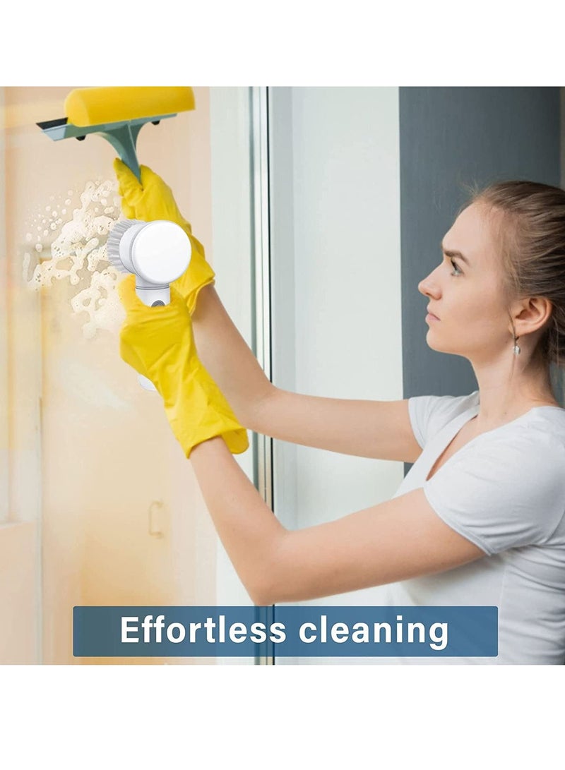Electric Spin Scrubber Rechargeable Cleaning Tools,Grout Brush, Electric Cleaning Brush with 3 Brush Heads,Electric Scrubber Suitable for Bathroom Wall Tiles Floor Bathtub Kitchen  - Image 5