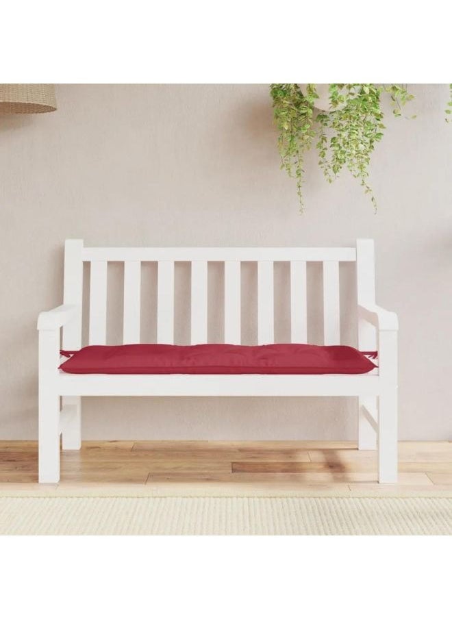 vidaxl Garden Bench Cushion Wine Red 120x50x7 Cm Oxford Fabric  - Image 1