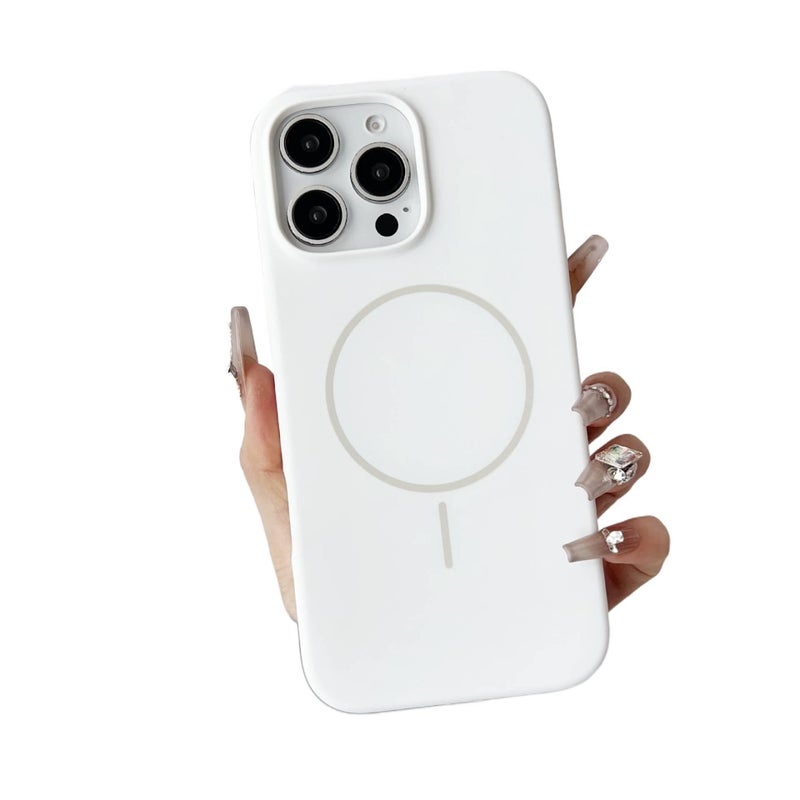 Silicone MagSafe Case for iPhone 15 / 15 Plus / 15 Pro / 15 Pro Max with Strong Magnetic and Anti-Slip Grip plus Shockproof plus Scratch Resistant plus Drop Protection in White - Veloris - Image 1
