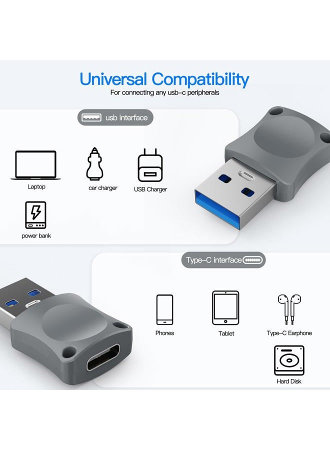 AWINNER 𝟮𝟬𝟮𝟯 𝐔𝐩𝐠𝐫𝐚𝐝𝐞𝐝 Type C to USB Adapter, USB C to USB, USBC to USB 2 Pack (Gray) - Image 5