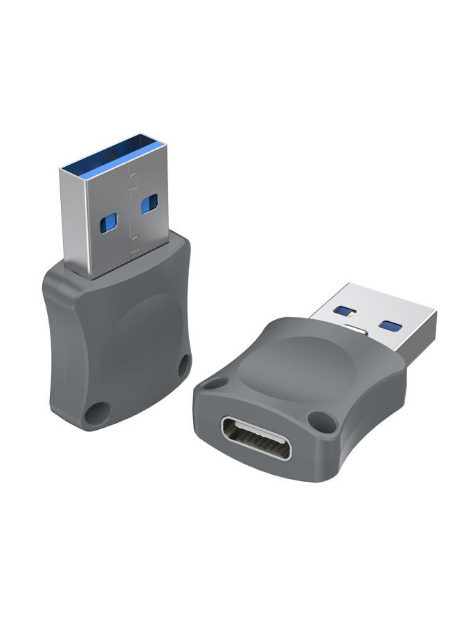 AWINNER 𝟮𝟬𝟮𝟯 𝐔𝐩𝐠𝐫𝐚𝐝𝐞𝐝 Type C to USB Adapter, USB C to USB, USBC to USB 2 Pack (Gray) - Image 1