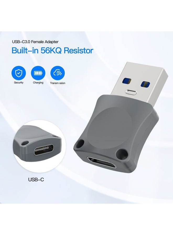 AWINNER 𝟮𝟬𝟮𝟯 𝐔𝐩𝐠𝐫𝐚𝐝𝐞𝐝 Type C to USB Adapter, USB C to USB, USBC to USB 2 Pack (Gray) - Image 2