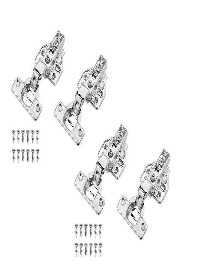 XADAX European Style Clip-on Soft Close Hydraulic Auto Hinge Concealed Cabinet Hinges with Screws (Half Overlay 8 Degree Crank 2 D, Pack of 2 Pair) - Image 1