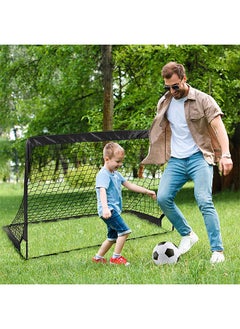 Generic Portable Training Goals,120x90 cm Pop Up Soccer Net for Backyard,Set of 2 With Carry Bag,soccer ball,inflation pump,8 cones and 8 U shaped nails  - Image 4