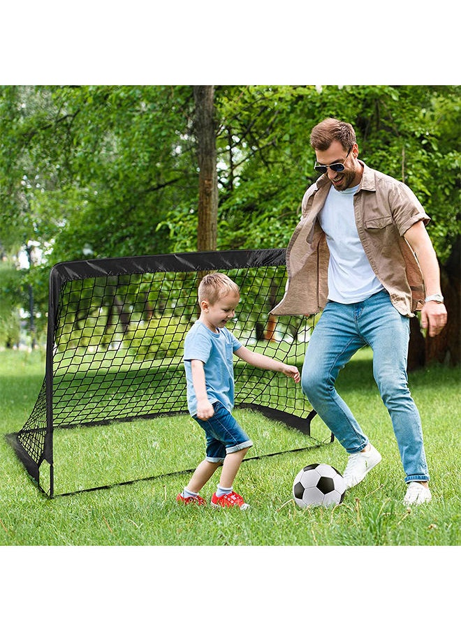 Generic - Portable Training Goals,120x90 cm Pop Up Soccer Net for Backyard,Set of 2 With Carry Bag,soccer ball,inflation pump,8 cones and 8 U shaped nails - Image 1