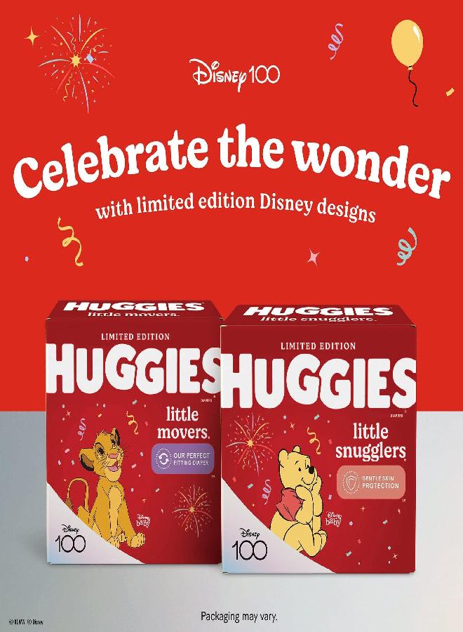HUGGIES حفاضات هاجيز بحجم حديثي الولادة، حفاضات بيبي ليتل سنجلرز، حجم حديثي الولادة (حتى 10 أرطال)، 84 قطعة، قد يختلف التعبئة والتغليف - Image 3