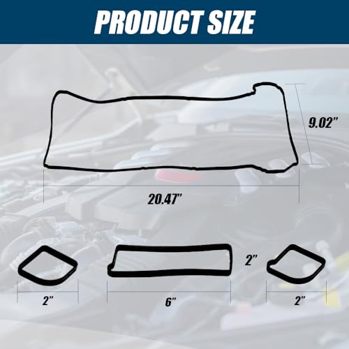 Lecctso Valve Cover Gasket Set, VS 50639 R-1 Engine Valve Cover Gasket Compatible with 2004-2017 Ford Escape Focus Fusion Ranger 2003-2013 Mazda 3 5 6 3 Sport Tribute 2005-2011 Mercury Milan Marine - Image 2