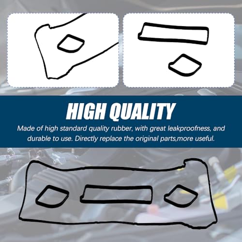 Lecctso Valve Cover Gasket Set, VS 50639 R-1 Engine Valve Cover Gasket Compatible with 2004-2017 Ford Escape Focus Fusion Ranger 2003-2013 Mazda 3 5 6 3 Sport Tribute 2005-2011 Mercury Milan Marine - Image 4