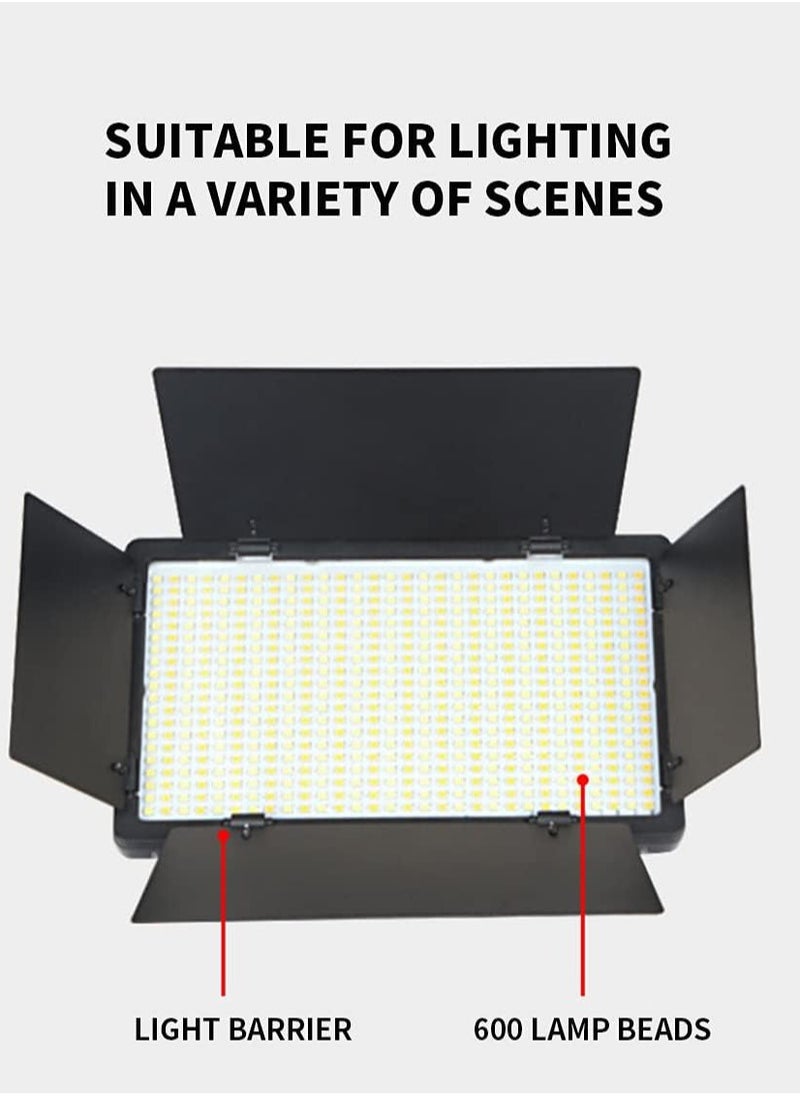 ELTRAZONE 600 LED light video light kit , rechargeable and plug-powered camera video light, 3200K-5600K camera video light， rechargeable and plug-powered video conference live light (LED LIGHT)  - Image 2