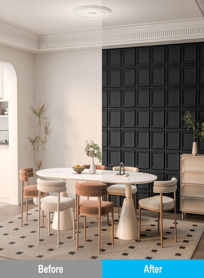Art3d 33-Pack 3D Textured Accent Wall Panel for Interior Décor, Waterproof PVC Decorative Wall Paneling for Living Room Bedroom Gaming Room Office, 11.8"x11.8" Cover 32.Sq.Ft., Black - Image 3