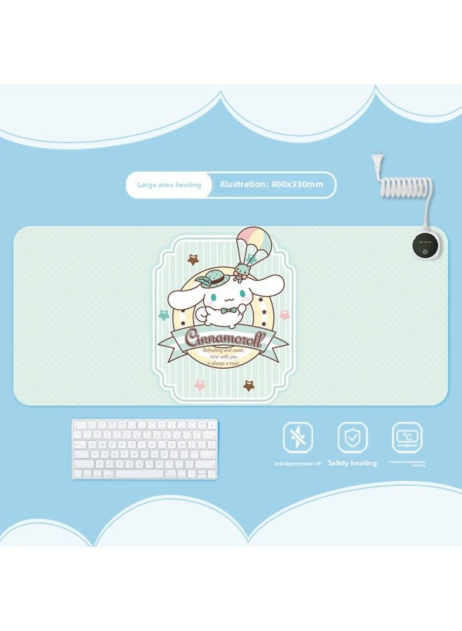 Yugui Dog Heating Heating Pad Warm Table Pad Office Computer Desktop Heating Mouse Pad-Color:700x330mm-Pattern:Jr-jade Gui Dog 127