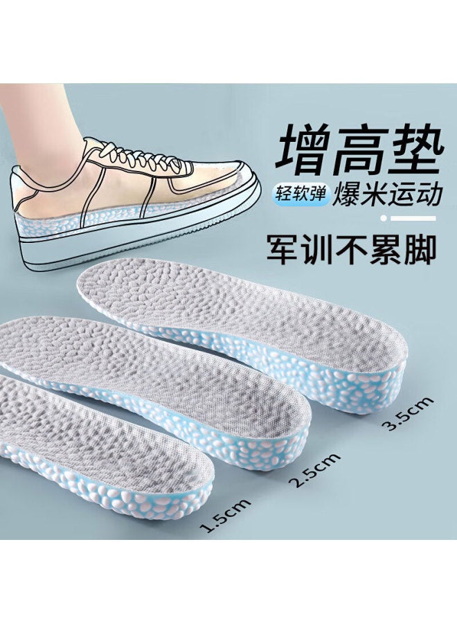 Iqgd Height Increasing Insoles For Men And Women Sports Invisible Height Increase Insoles 5256 Blue-1.5cm 43-44 - Image 1