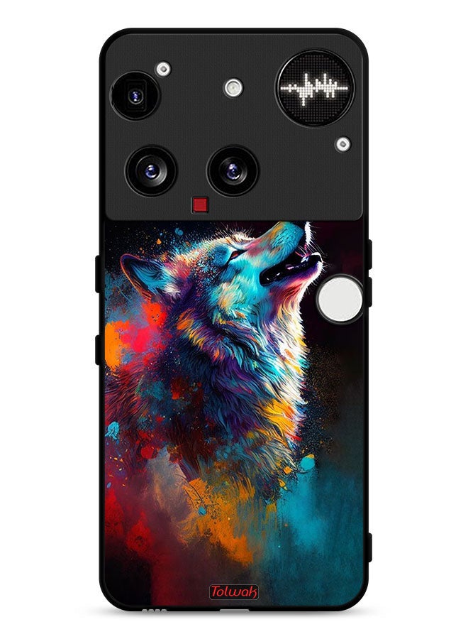Tolwak Nothing Phone (3) Protective Case Cover Wolf Colorful Art - Image 1