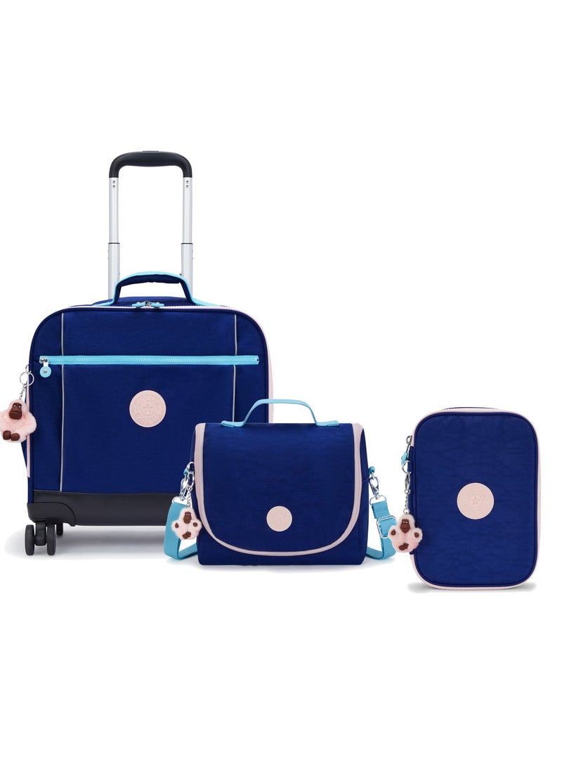 kipling Storia + New Kichirou + 100pens (Buy Trolley + Lunch Bag & Get Free Pencil Case) (Set of 3pcs Bundle) VIP Purple - Solar Navy - Image 1