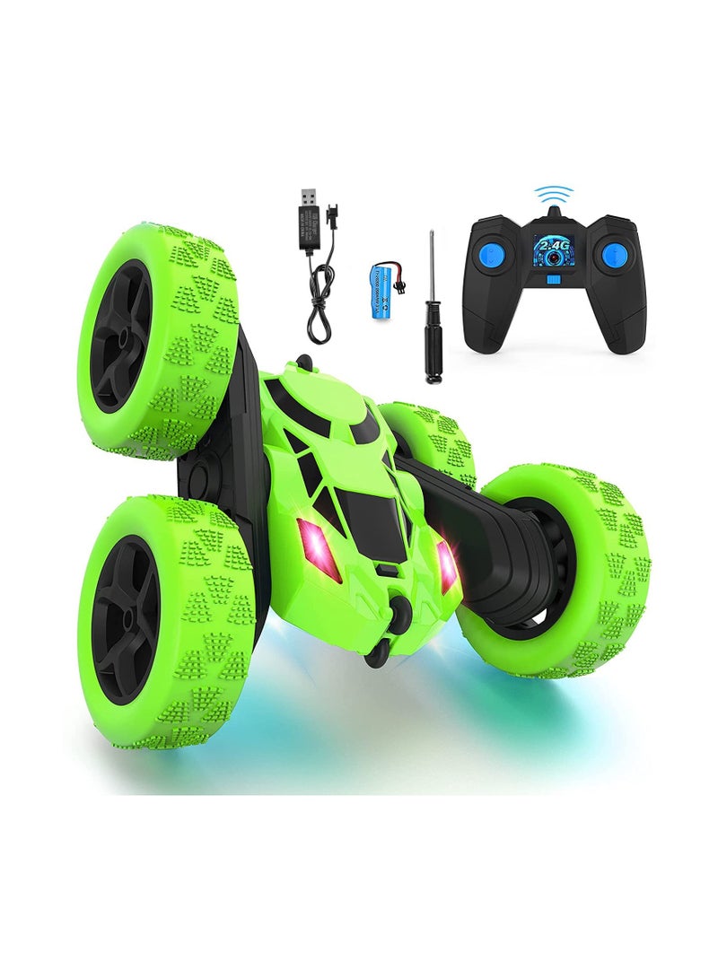 Loquat Remote Control Toy Car for Kids RC Cars 2.4G Double Sided 360° Rotating Stunt Car - Image 1