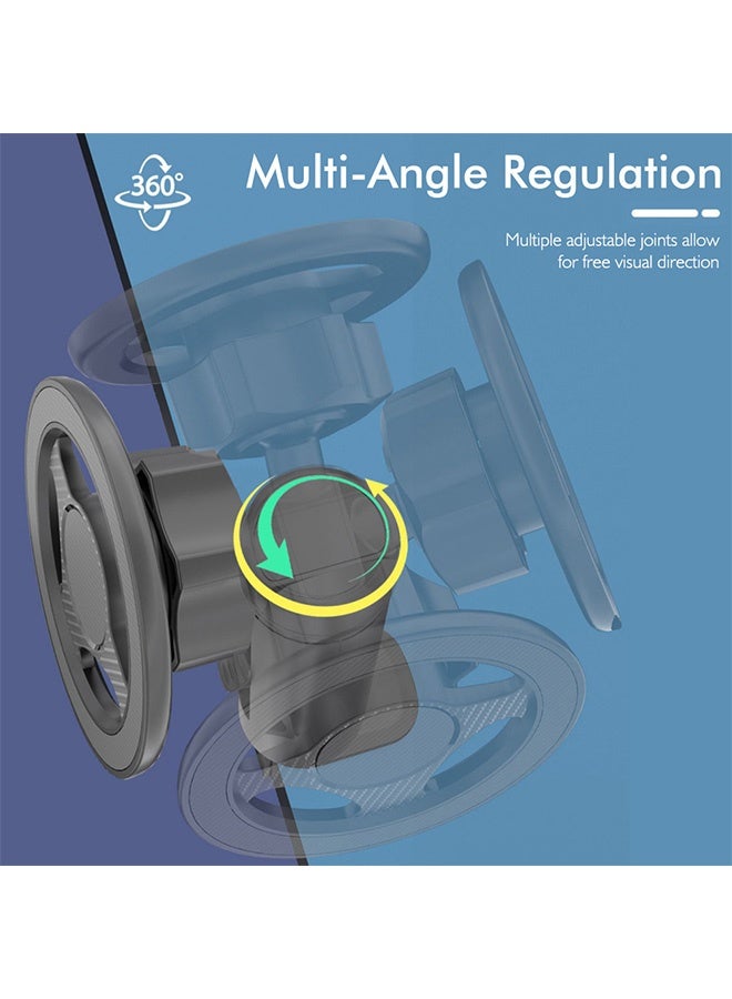 Gecomo Magnetic Phone Holder with Adjustable 360° Rotation, Hands-Free Desktop Mount & Phone Stand (Home Office & Airplane Travel Essentials) - Image 5