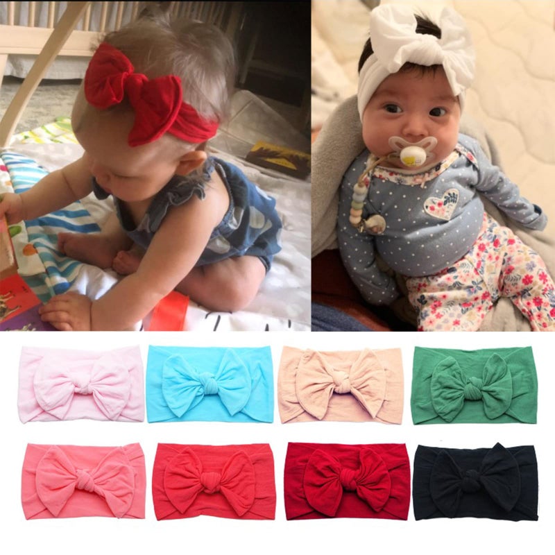 BBgifts 20PCS Baby Girls Headbands Soft Nylon Newborns Headbands 4.5inch Hair Bows Elastic Hairbands Hair Accessories for Newborns Infants Toddlers Girls Kids - Image 4