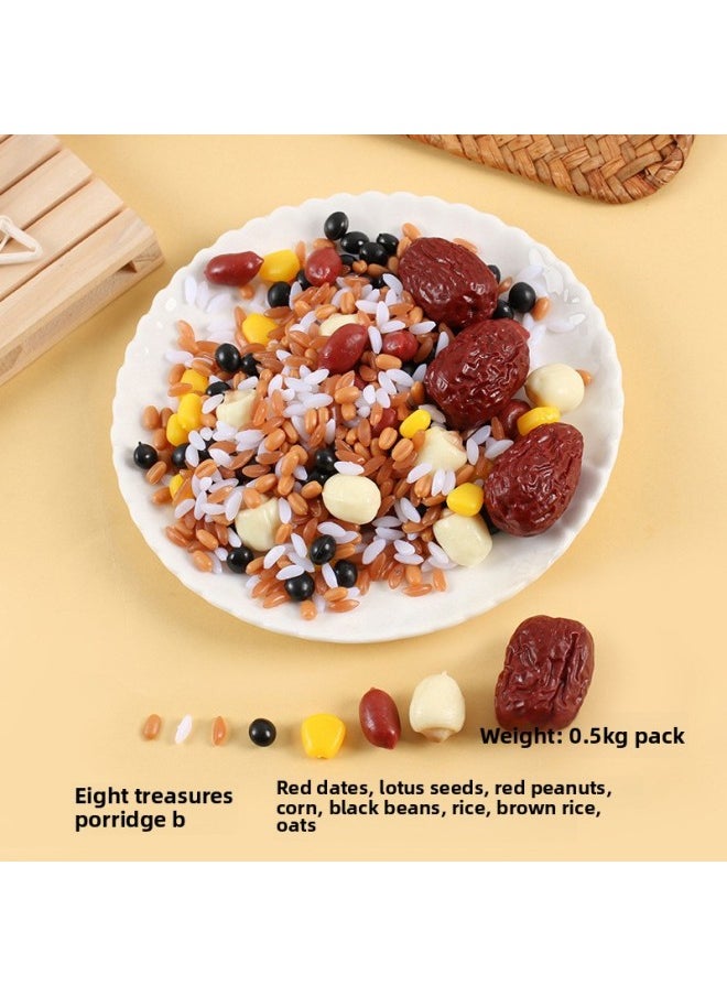 1:1 Simulation Mixed Cereals Model DIY Toys Food And Play Accessories Eight Treasure Porridge Nut Ingredients Photo Props-Color:Eight Treasures Porridge B (pack Of 0.5kg )  - Image 1