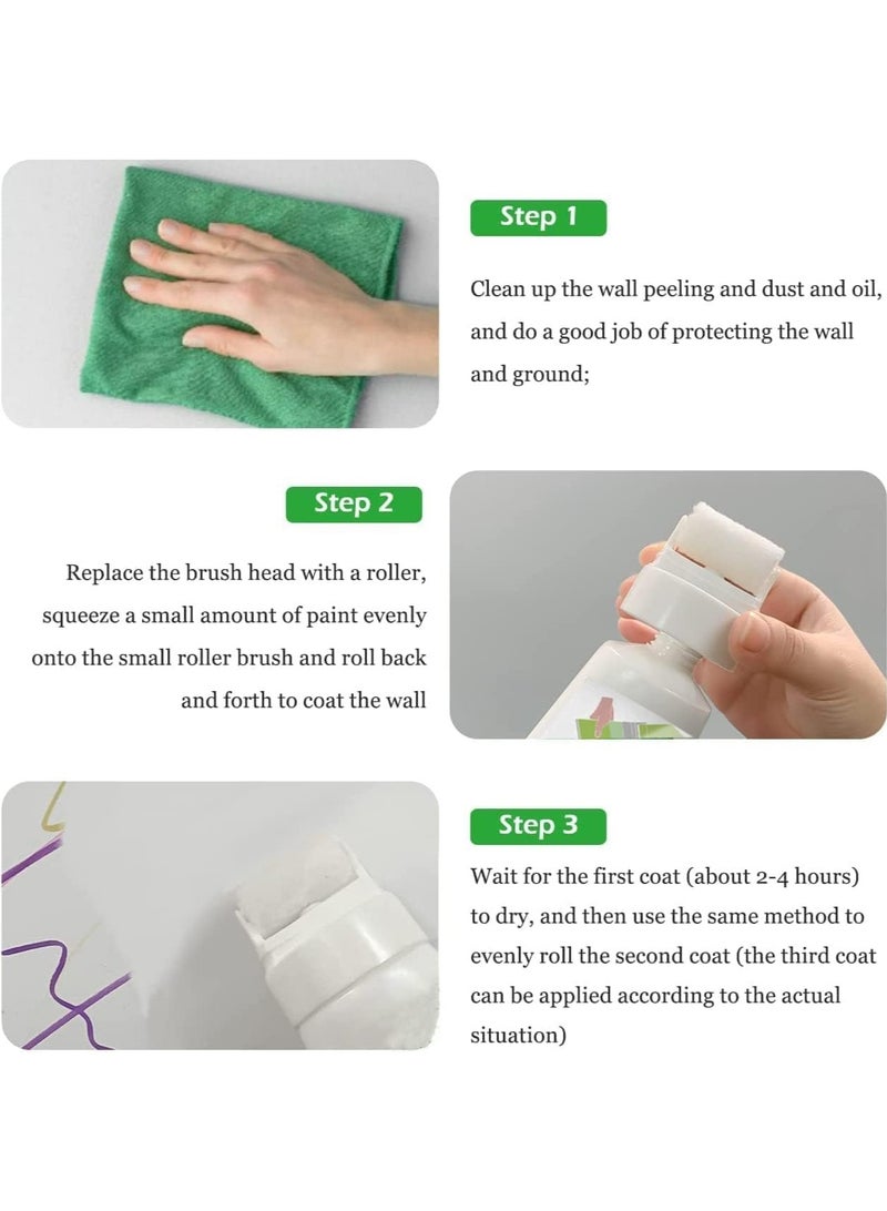 DubaiGallery إصلاح الجدران بنفسك، فرشاة دوارة صغيرة، طلاء لاتكس للحوائط، مزيل طلاء، غطاء جرافيتي قوي، طلاء تجديد الجدران - Image 4