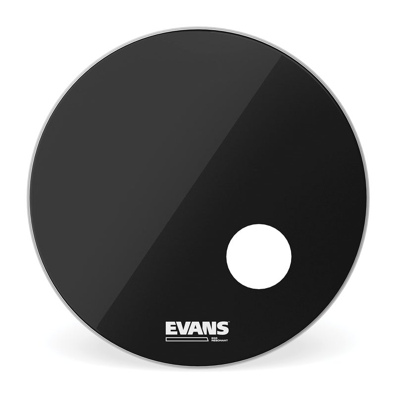 Evans EQ3 Resonant Black Bass Drum Head 18 Inch