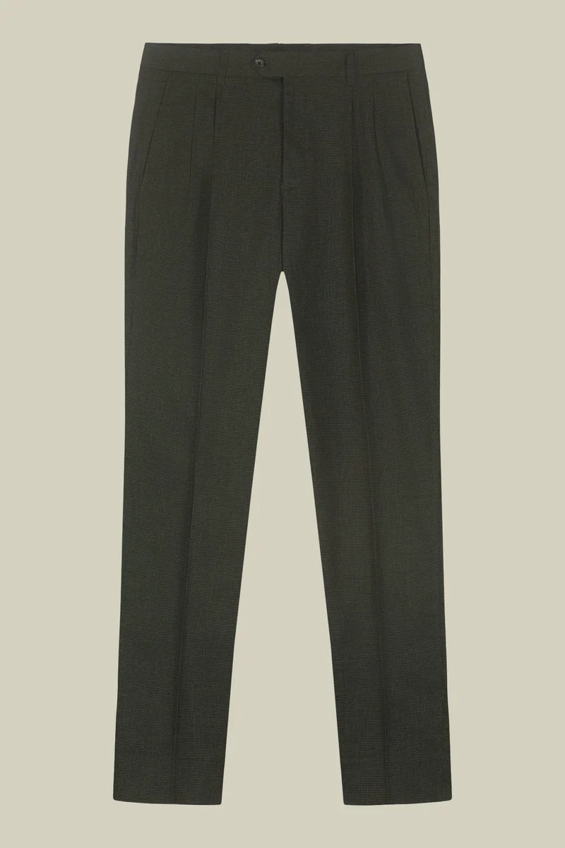 Doppelganger Green Men's micro pied de poule trousers - Green for Men | Best Price UAE