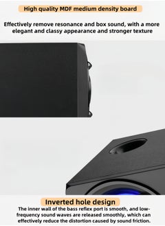 3-Piece Set Stereo Bass Subwoofer , D-208 Desktop Computer Audio Subwoofer Mobile Phone, Home, Game, Speaker 2.1 Wooden Audio - Black Colorful Lights - pzsku/Z288ABA0F908B762FA466Z/45/_/1725201914/dc969bb5-6047-49e1-8ce2-bf353c2f21a6