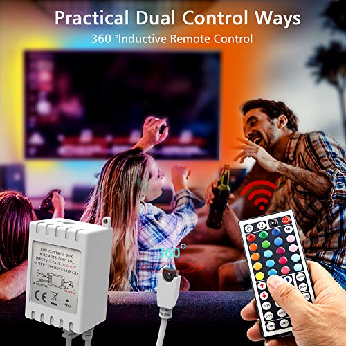 dalattin Led Lights for Bedroom 25ft RGB 5050 Led Strip Lights Color Changing Kit with 44 Keys Remote Controller and 12V Power Supply Led Light Strips Indoor Decoration,Easter Decor - Image 5