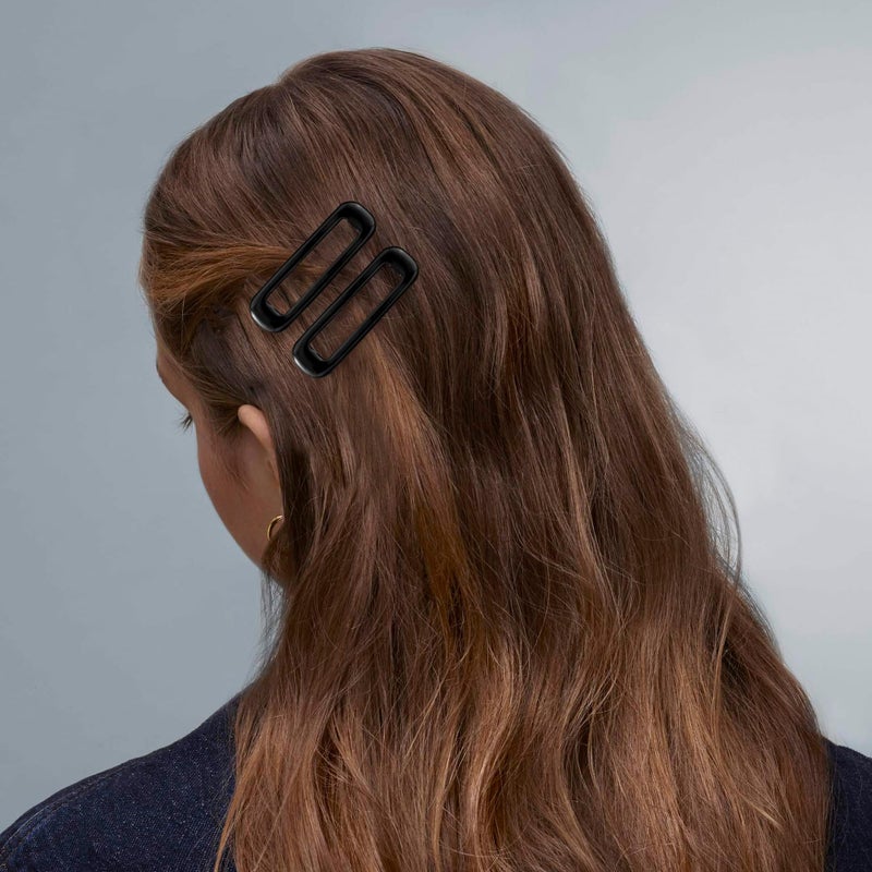 Cptots 20 PCS Small Rectangle Hair Barrettes For Women Non Slips Snap Clips For Thin Fine Hair,Bright Black,1.97 x 0.55Inch - Image 5