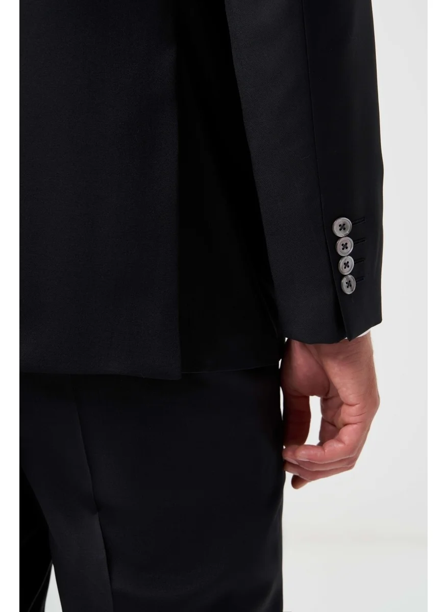 Bisse Men's Mono Collar 4 Drop Suit Black PTK23YNOS002_D99