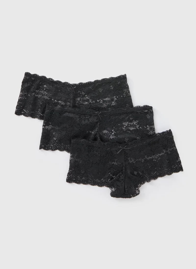 Matalan 3 Pack Lace French Knickers