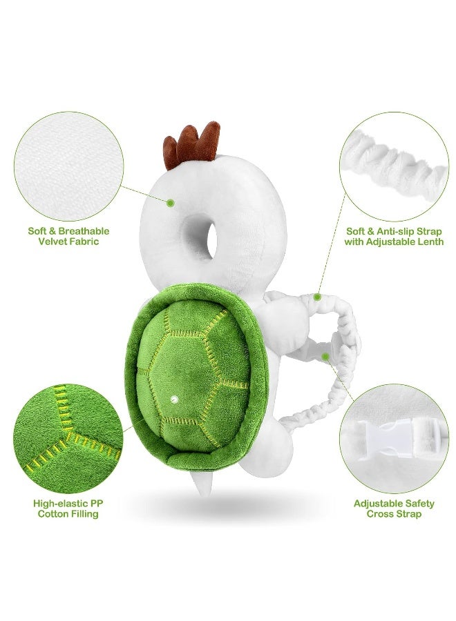 Mounting UP Toddler Head Protector Adjustable Backpack Safety Pad for Infants & Crawling, Includes Knee Pads & Socks - Tortoise HX WZ S7 - Image 2