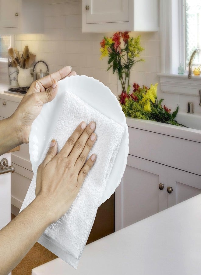 TEXCRAFT Bar Mop Towels Pack of 24 – Bulk Terry Cleaning Rags 16"x19" – Absorbent, Durable Cotton Towels for Kitchen, Restaurant, Bar, Home – Multipurpose Commercial Terry Cloth Shop Rags (White) - Image 4