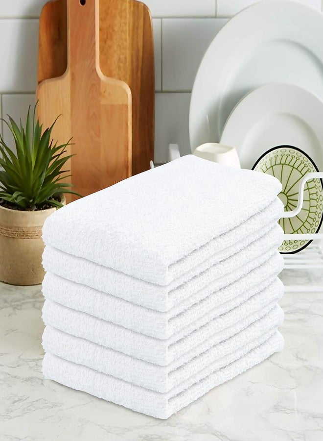 TEXCRAFT Bar Mop Towels Pack of 24 – Bulk Terry Cleaning Rags 16"x19" – Absorbent, Durable Cotton Towels for Kitchen, Restaurant, Bar, Home – Multipurpose Commercial Terry Cloth Shop Rags (White) - Image 2