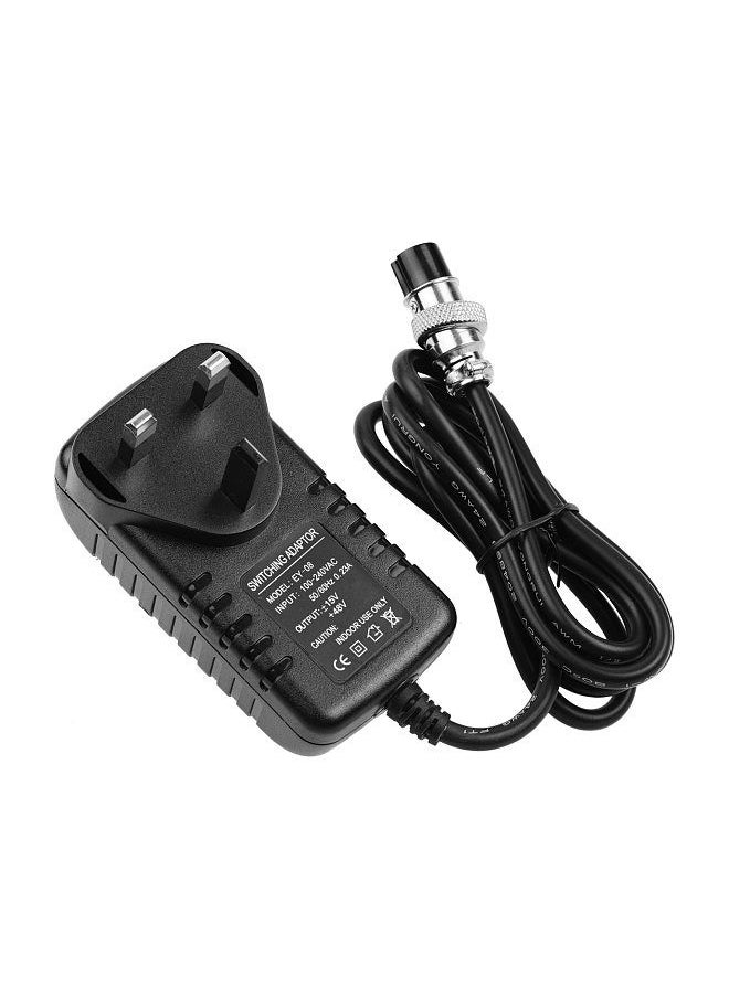 Generic - Mixing Console Mixer Power Supply AC Adapter 15V 230mA Universal 4-Pin Round Connector for 16 Channels or below Mixing Consoles Replacement Accessories 100-240V Input UK Plug - Image 1