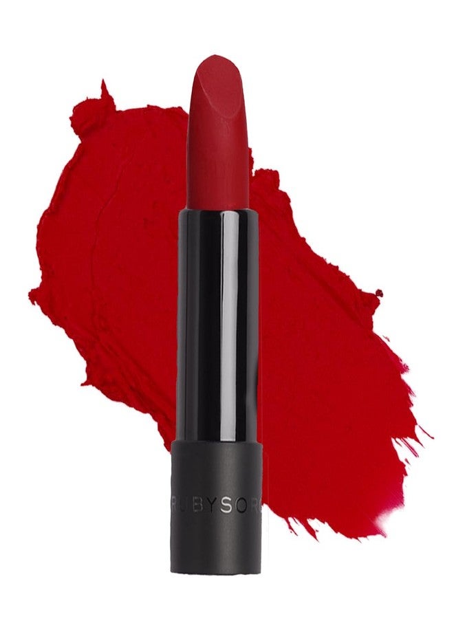 روبيز أورجانيك أحمر شفاه روبيز أورجانيكس شبه مطفي للنساء، مناسب لجميع درجات البشرة الهندية - غني بالأصباغ، مرطب، لا يسبب الجفاف، خفيف الوزن ويدوم طويلاً - مكياج شفاه، خالٍ من المواد الكيميائية الاصطناعية - روبيز ريد، 3.7 غرام - Image 1