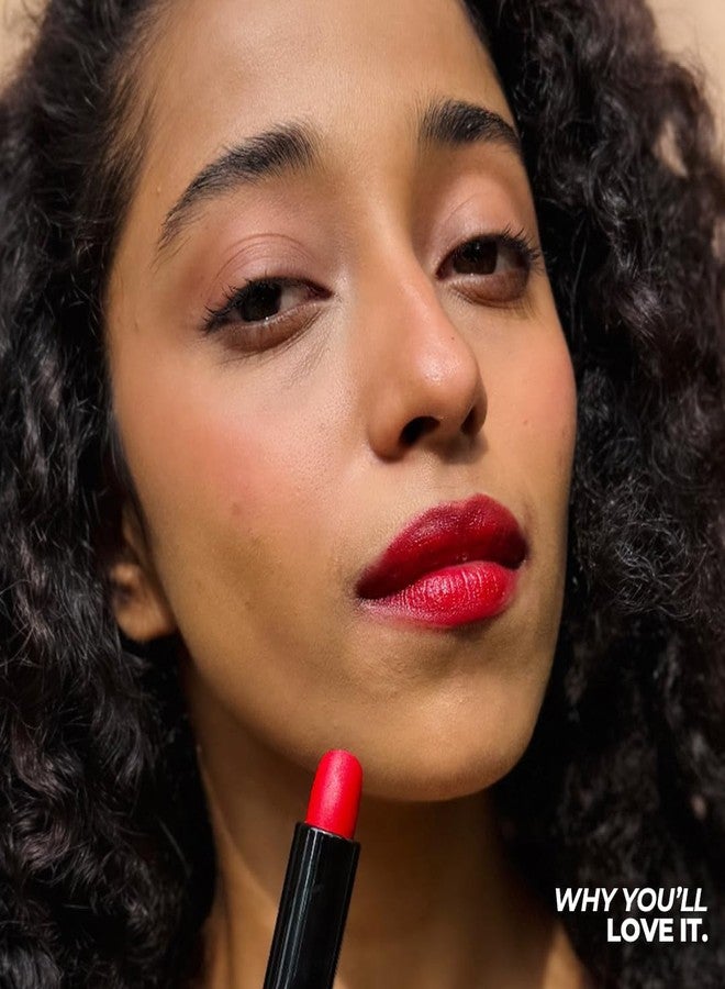 روبيز أورجانيك أحمر شفاه روبيز أورجانيكس شبه مطفي للنساء، مناسب لجميع درجات البشرة الهندية - غني بالأصباغ، مرطب، لا يسبب الجفاف، خفيف الوزن ويدوم طويلاً - مكياج شفاه، خالٍ من المواد الكيميائية الاصطناعية - روبيز ريد، 3.7 غرام - Image 4