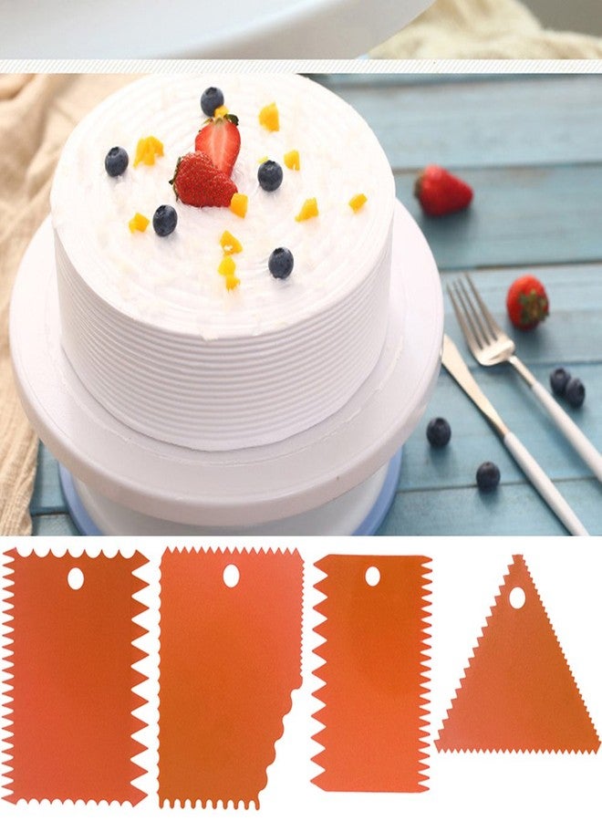 DaKuan Cake Scraper Smoother Tool Set, DaKuan 12 pcs Cake Smoothing Cutter Plate Tool Combo, Cake Icing Scrapper Cake Edge Decorating Tool - Image 4