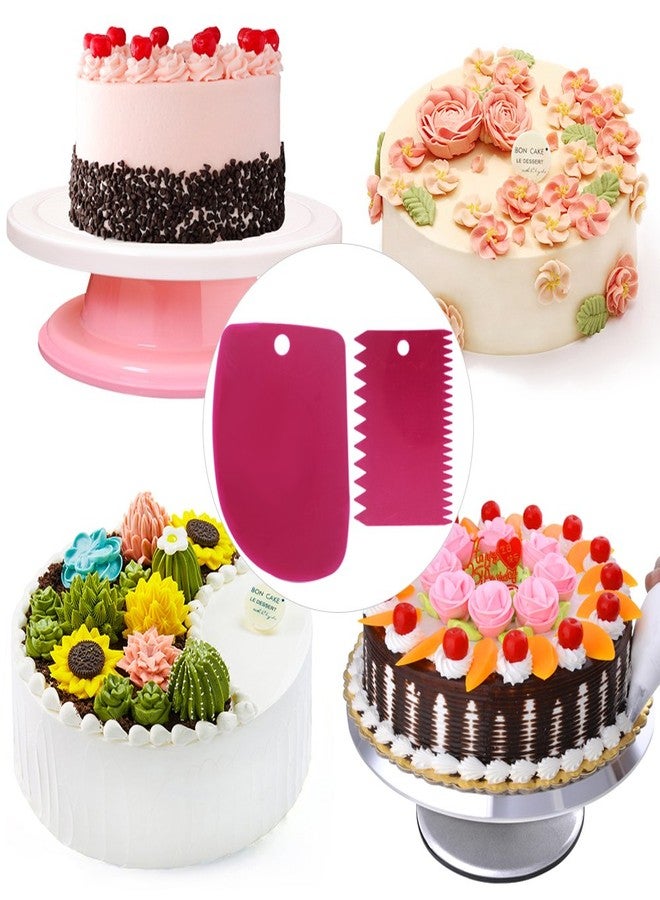 DaKuan Cake Scraper Smoother Tool Set, DaKuan 12 pcs Cake Smoothing Cutter Plate Tool Combo, Cake Icing Scrapper Cake Edge Decorating Tool - Image 3