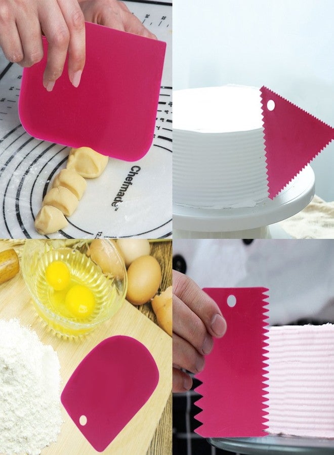 DaKuan Cake Scraper Smoother Tool Set, DaKuan 12 pcs Cake Smoothing Cutter Plate Tool Combo, Cake Icing Scrapper Cake Edge Decorating Tool - Image 2