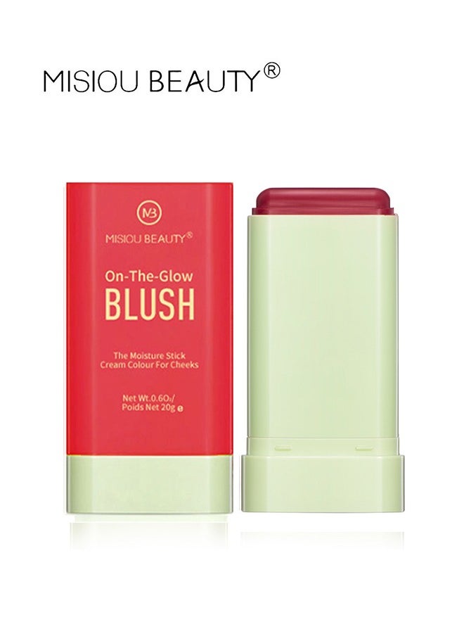 Misiou Beauty Blush The Moiseture Stick,Waterproof Makeup, Multi-effect 3-in-1 Eyeshadow Lipstick Blush, Must-have To Enhance Your Temperament(#03)  - Image 1